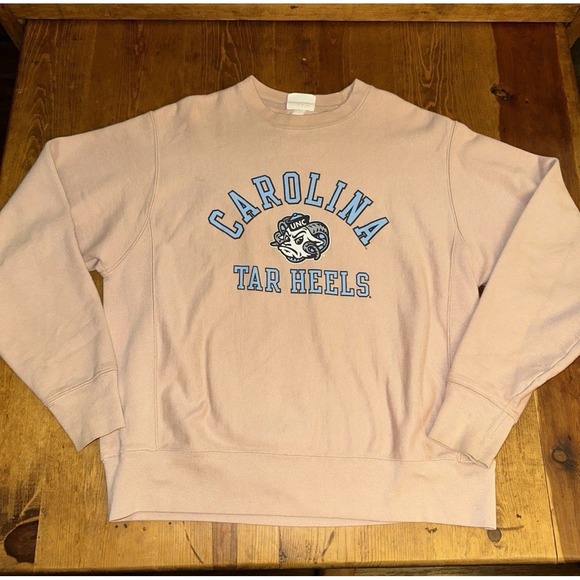 Vintage Champion Reverse Weave North Carolina Tarheels Sweatshirt Medium Pink - Picture 1 of 7